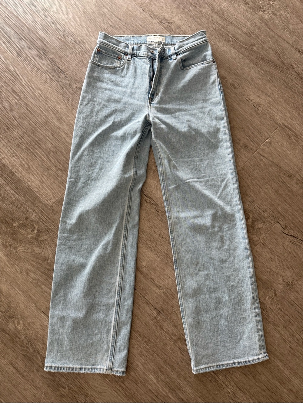 Abercrombie & Fitch Light Blue Wide Leg Jeans